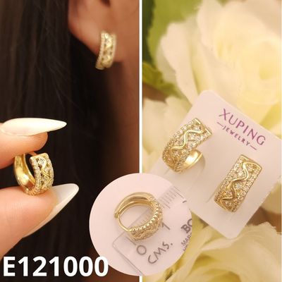 ARGOLLAS ENCHPADAS EN ORO 14K HUGGIES 1.4CM