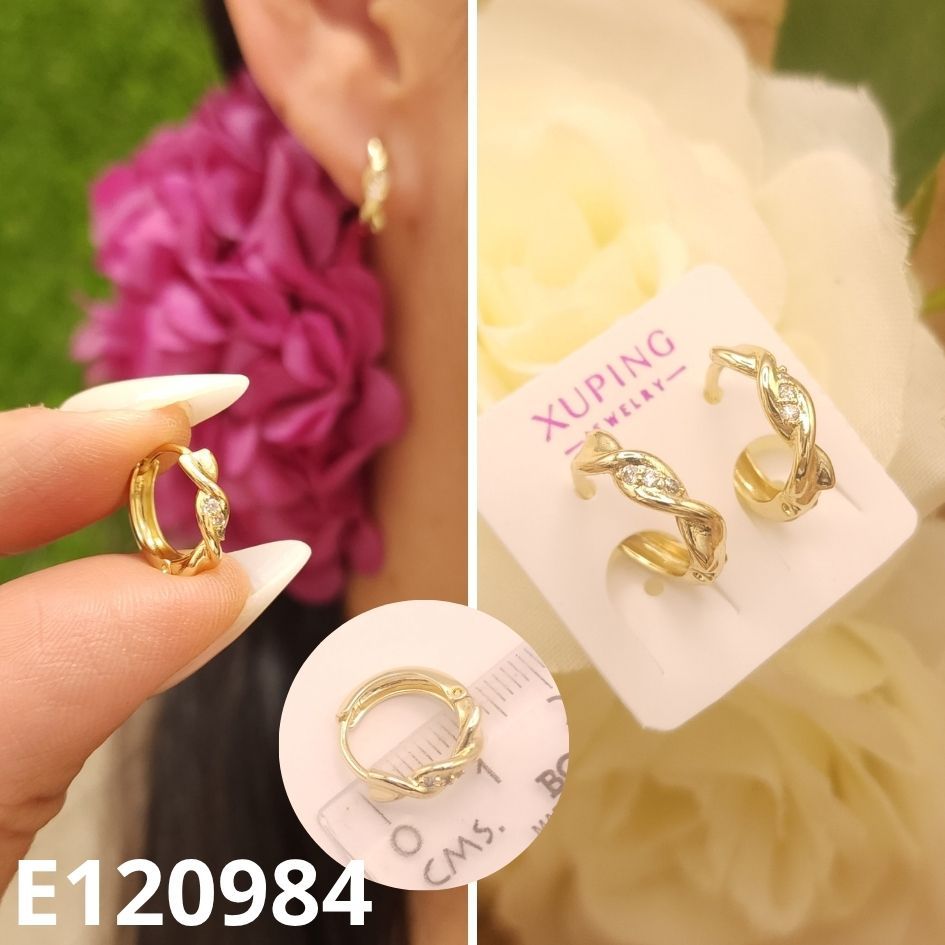 ARGOLLAS ENCHPADAS EN ORO 14K 1.4CM