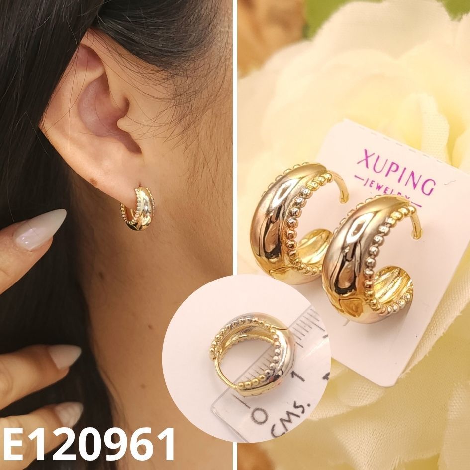 ARETES ENCHAPADOS EN 3 OROS