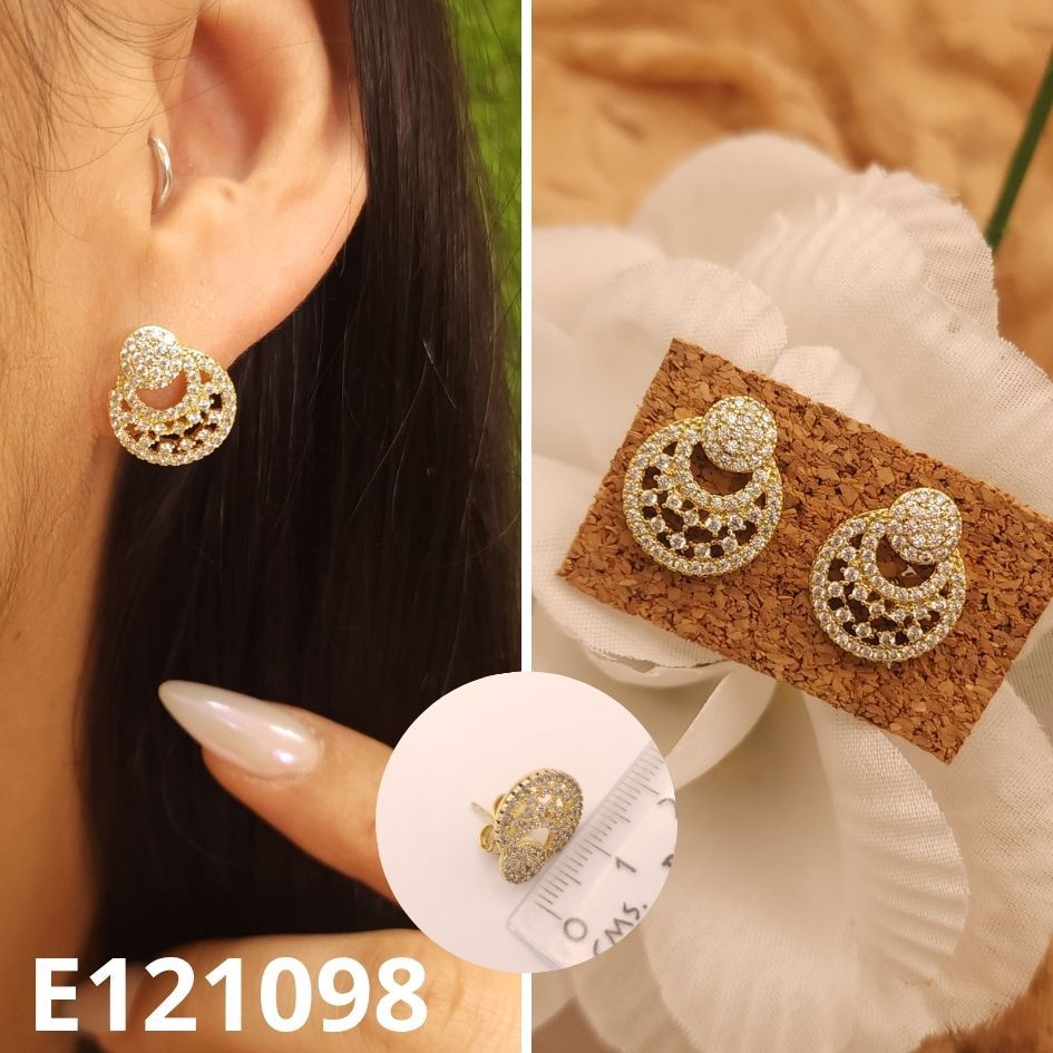 ARETES ENCHAPADOS EN ORO 14K 1.5CM