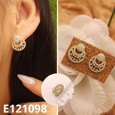 ARETES ENCHAPADOS EN ORO 14K 1.5CM