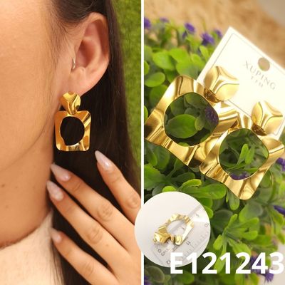 ARETES ENCHAPADOS EN ORO 14K 4CM