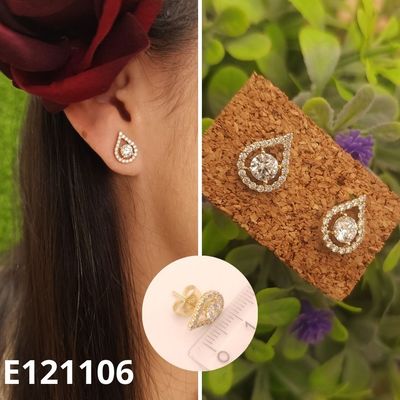 ARETES ENCHAPADOS EN ORO 14K GOTA 1.2CM