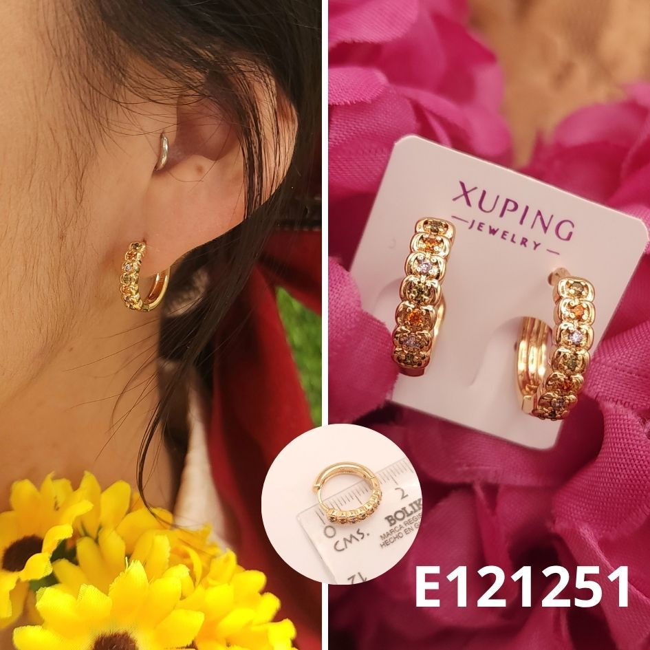 ARGOLLAS ECHAPADAS EN ORO 18K 1.5CM