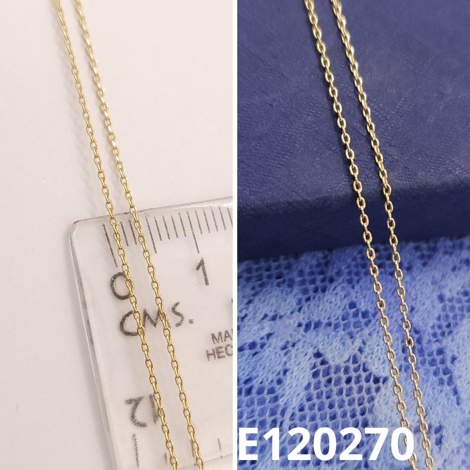CADENA ENCHAPADA EN ORO 14K 60CM LARGO X 1MM