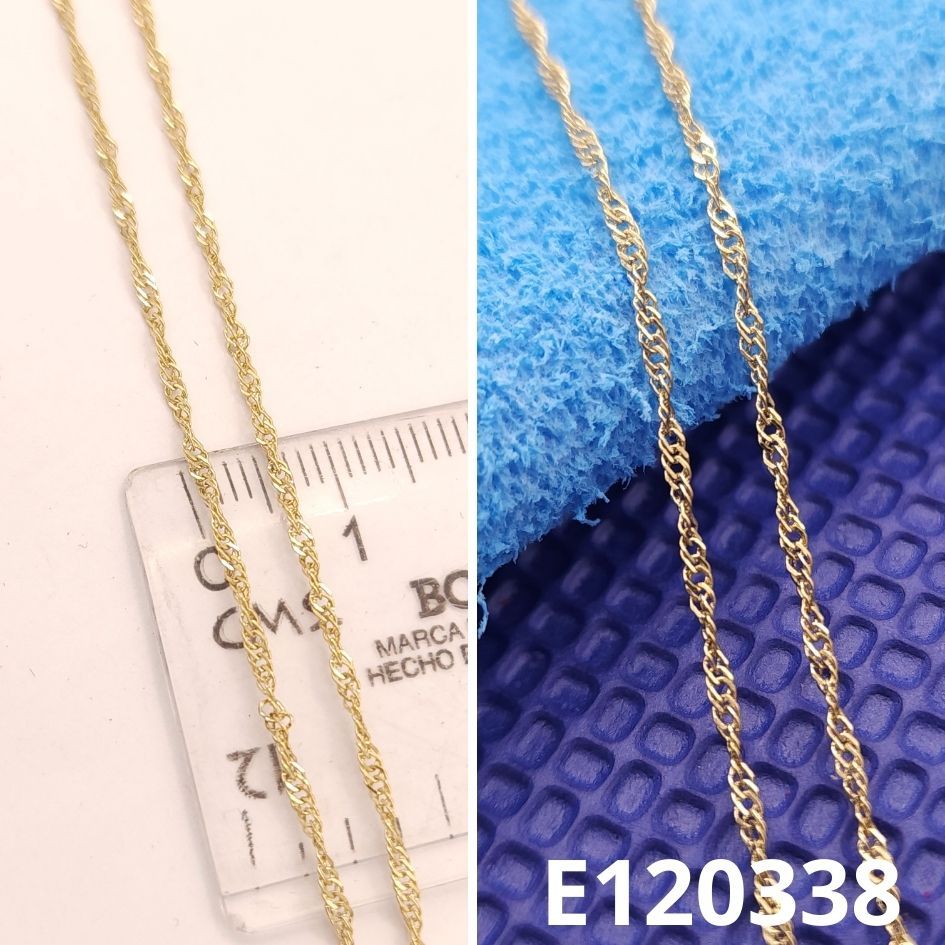 CADENA ENCHAPADA EN ORO 14K 45CM LARGO X 1MM ANCHO