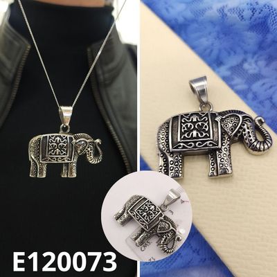 GARGANTILLA DIJE Y CADENA ELEFANTE ACERO INOXIDABLE 3.9CM