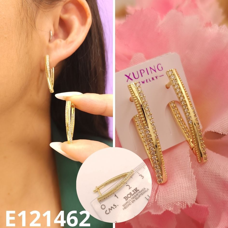 ARGOLLAS ENCHAPADAS EN ORO 14K 2.8CM