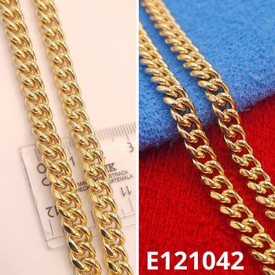 CADENA ENCHAPADA EN ORO 14K 50CM LARGO X 6MM ANCHO