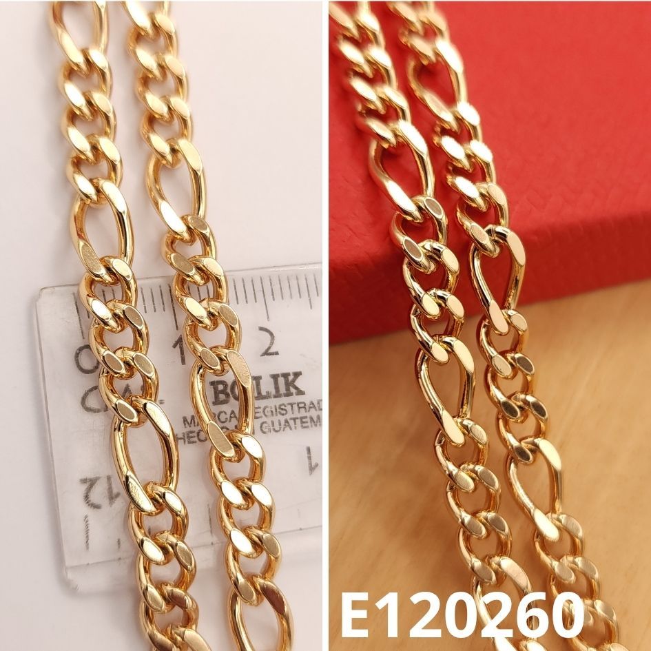 CADENA ENCHAPADA EN ORO 18K 50CM LARGO X 5MM