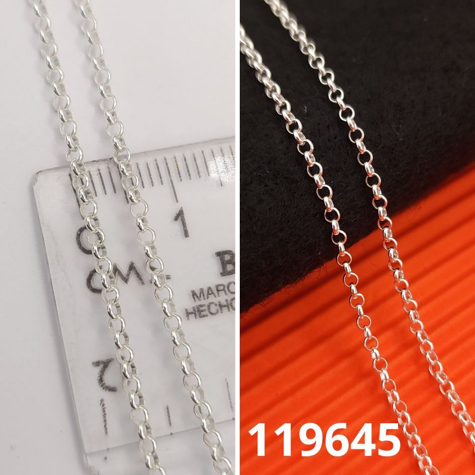 CADENA DE PLATA 925 ROLO 55CM LARGO X 2.02MM ANCHO