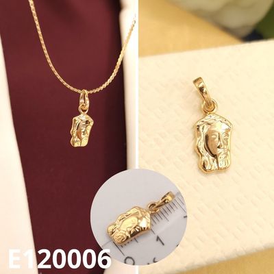 GARGANTILL DIJE Y CADENA ENCHAPADO EN ORO 18K JESUS 2.1CM GARGANTILL DIJE Y CADENA ENCHAPADO EN ORO 18K JESUS 2.1CM