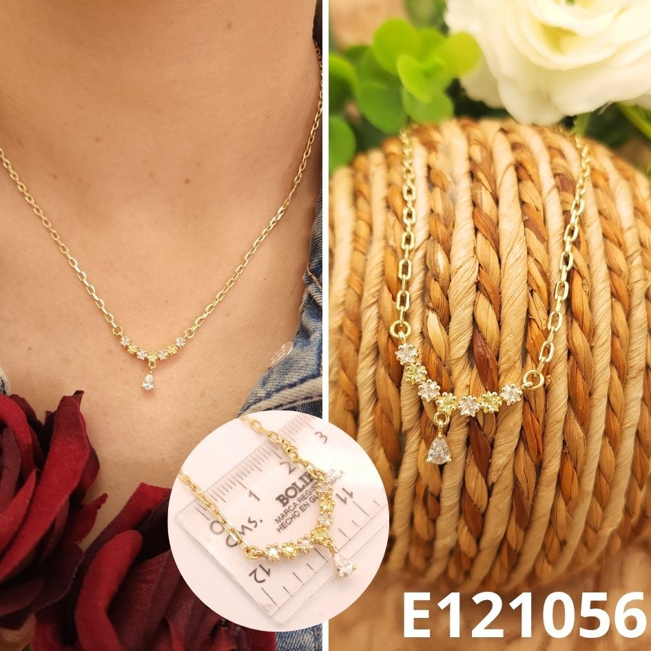 GARGANTILLA ENCHAPADA EN ORO 14K 40 A 45CM LARGO