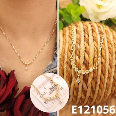 GARGANTILLA ENCHAPADA EN ORO 14K 40 A 45CM LARGO