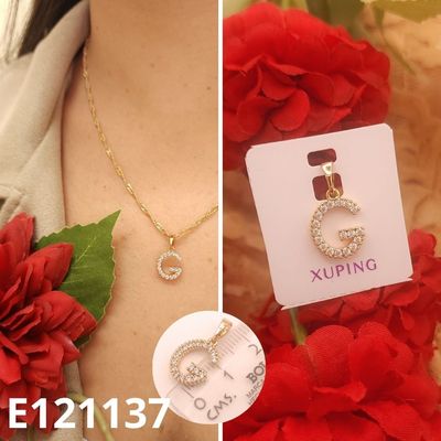 DIJE ENCHAPDAO EN ORO 18K 2CM LETRA G