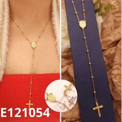 ROSARIO ENCHAPADO EN ORO 14K 45CM LARGO