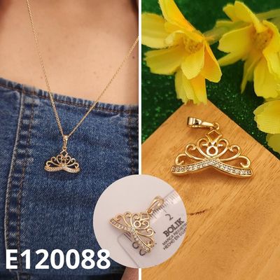 DIJE ENCHAPADO EN ORO 18K CORONA 2.2CM