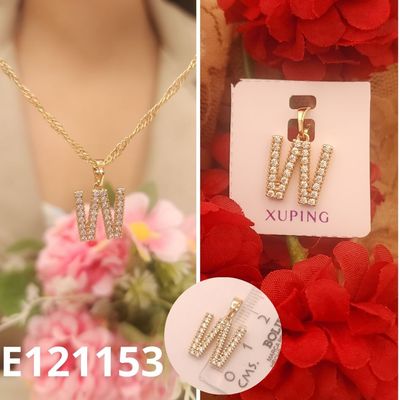 DIJE ENCHAPDAO EN ORO 18K 2CM LETRA W