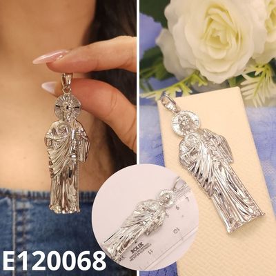 DIJE ENCHAPADO EN PLATINO SAN JUDAS TADEO 8CM