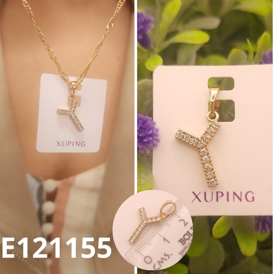 DIJE ENCHAPDAO EN ORO 18K 2CM LETRA Y