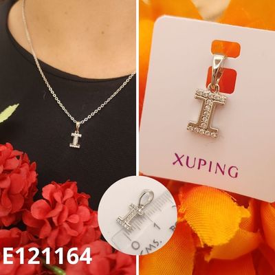 DIJE ENCHAPADO PLATINO 1CM LETRA I
