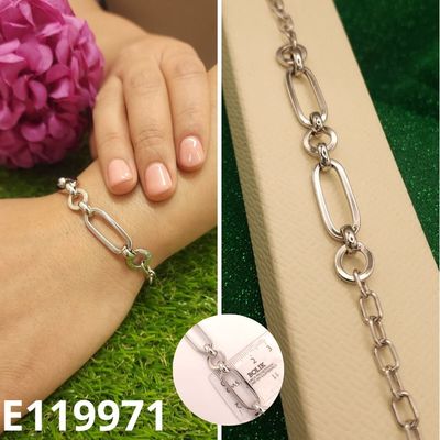 PULSERA ENCHAPE PLATINO 20CM LARGO