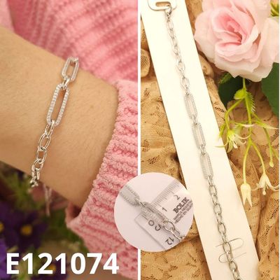 PULSERA ENCHAPADA EN PLATINO 16 A 18CM LARGO