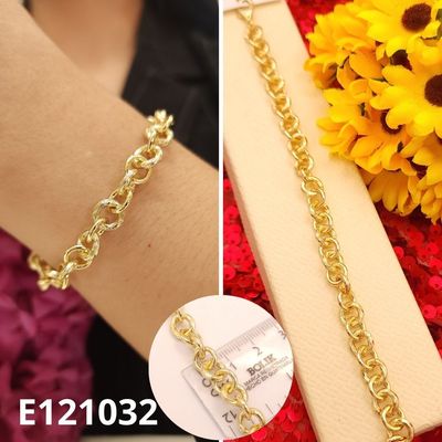 PULSERA ENCHAPDA EN ORO 14K 19CM LARGO