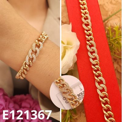 PULSERA ENCHAPADA EN ORO 18K 17 A 19CM LARGO