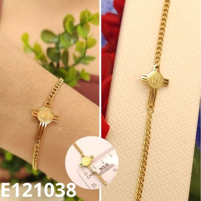 PULSERRA ENCHAPADA EN ORO 14K VIRGEN DE GUADALUPE