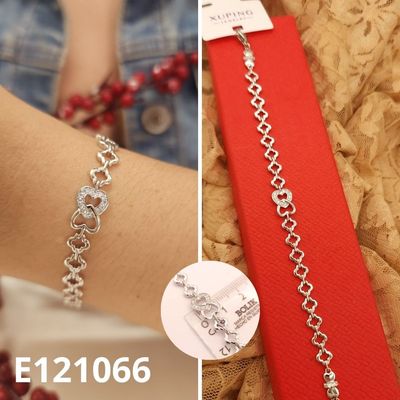 PULSERA ENCHAPADA EN PLATINO 16 A 19CM LARGO