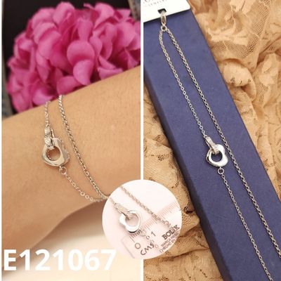 PULSERA ENCHAPADA EN PLATINO 16 A 18CM LARGO