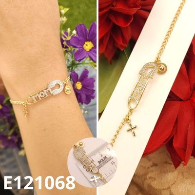PULSERA ENCHAPADA EN ORO 14K MAMA 16 A 19CM LARGO