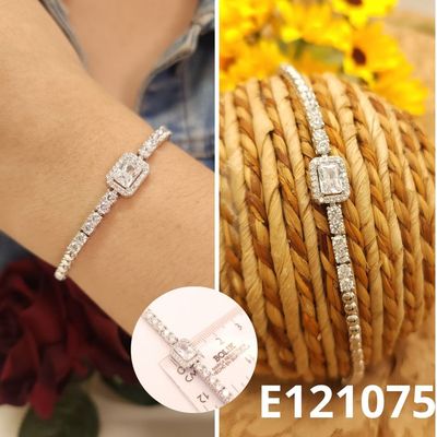 PULSERA ENCHAPADA EN PLATINO 16 A 18CM LARGO