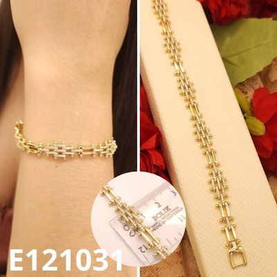 PULSERA ENCHAPDA EN ORO 14K 19CM LARGO