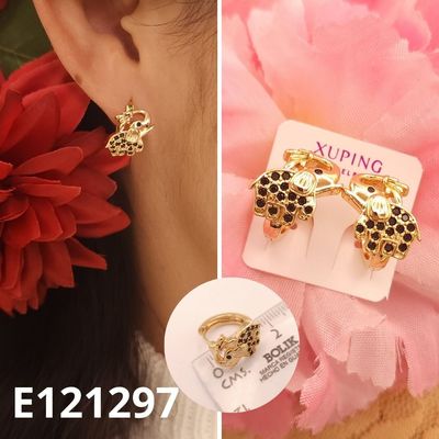 ARGOLLAS ENCHAPADAS EN ORO 18K ELEFANTE 1.5CM