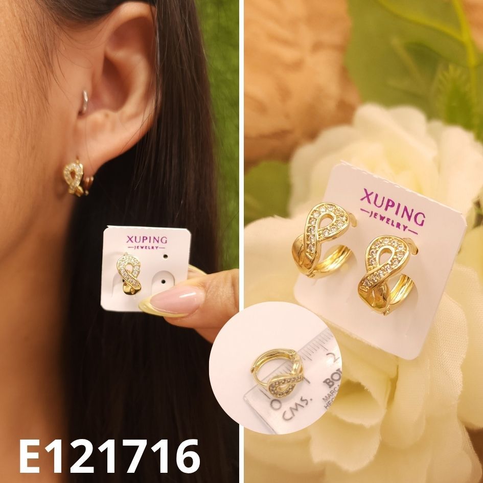 ARGOLLAS ENCHAPADAS EN ORO 14K infinito 1.4cm