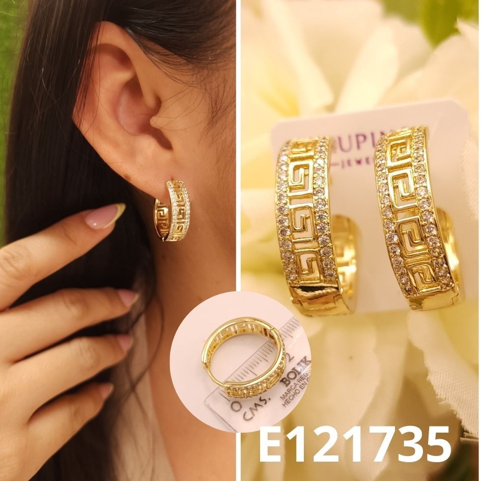 ARGOLLAS ENCHAPADOS EN ORO 14K 2CM