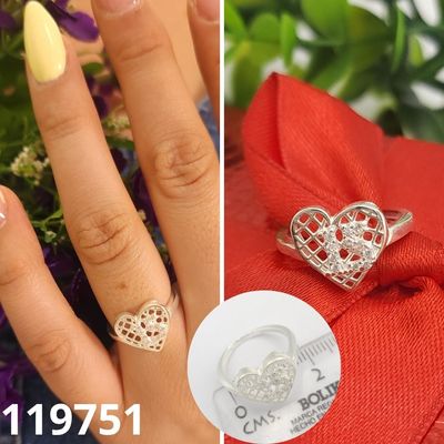 ANILLO DE PLATA 925 DE CORAZON 15 AÑOS