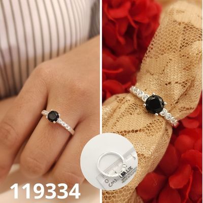ANILLO DE PLATA 925 NEGRO Y CIRCONIAS