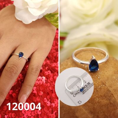 ANILLO DE PLATA 925 PIEDRA AZUL