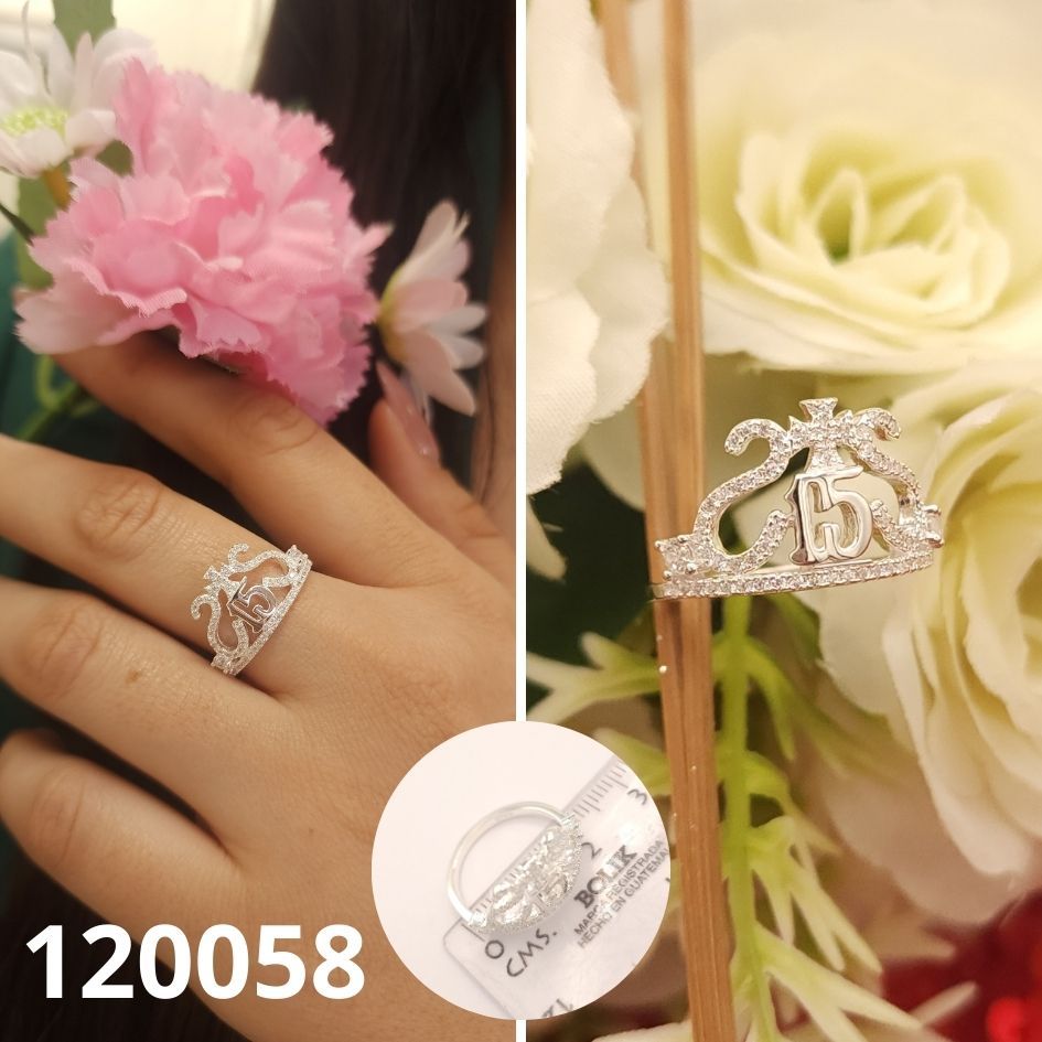ANILLO DE PLATA 925 15 AÑOS