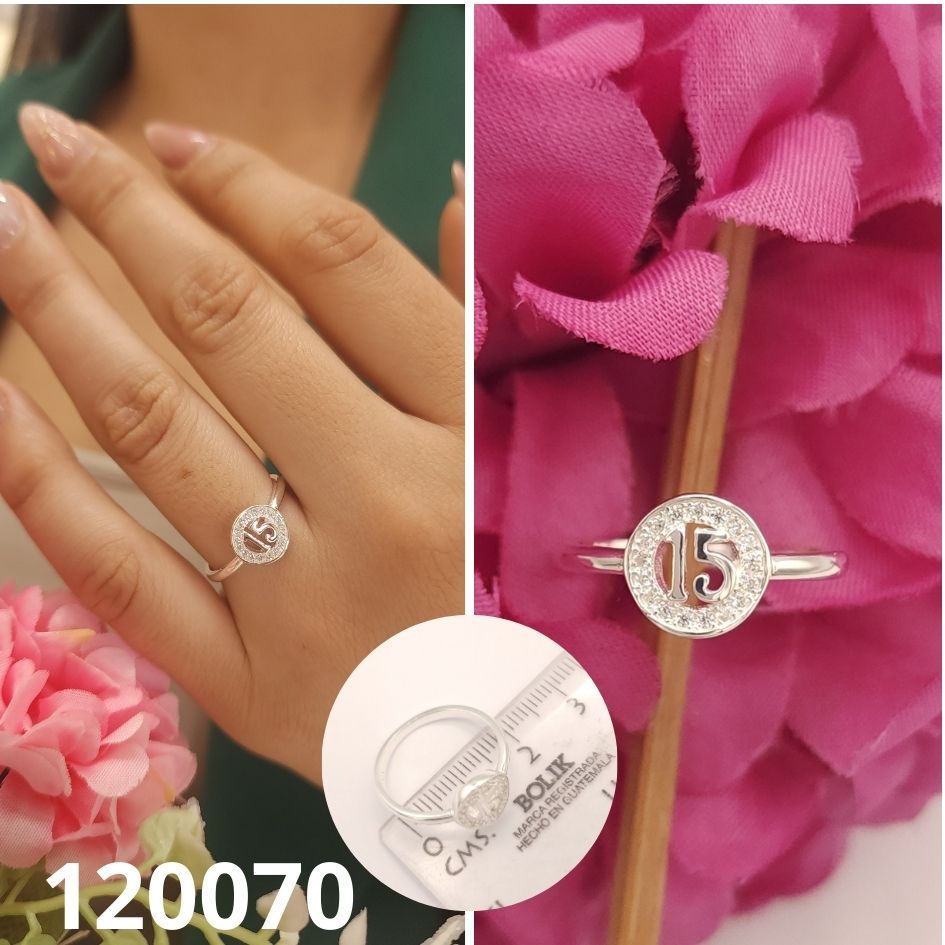 ANILLO DE PLATA 925 QUINCE AÑOS