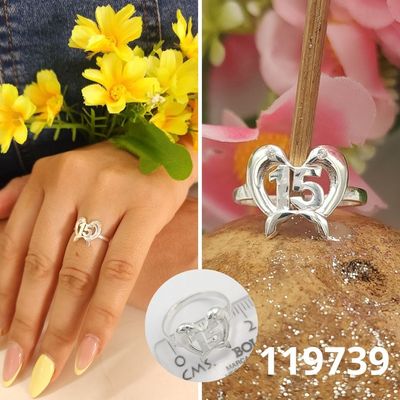 ANILLO DE PLATA 925 DELFINES DE 15 AÑOS