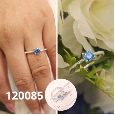 ANILLO DE PLATA 925 PIEDRA CELESTE