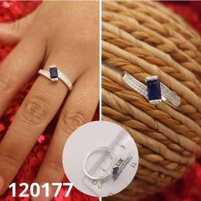 ANILLO DE PLATA 925 PIEDRA AZUL