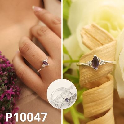 ANILLO DE PLATA 925 CIRCONIA MORADO