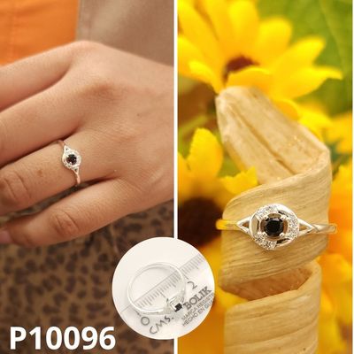 ANILLO DE PLATA 925 CIRCONIA NEGRA