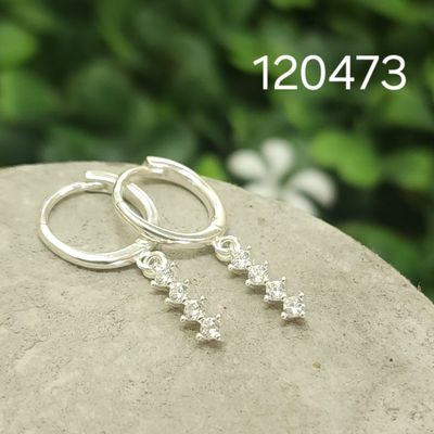 ARGOLLASD DE PLATA 925 HUGGIES CON PUNTOS DE LUZ