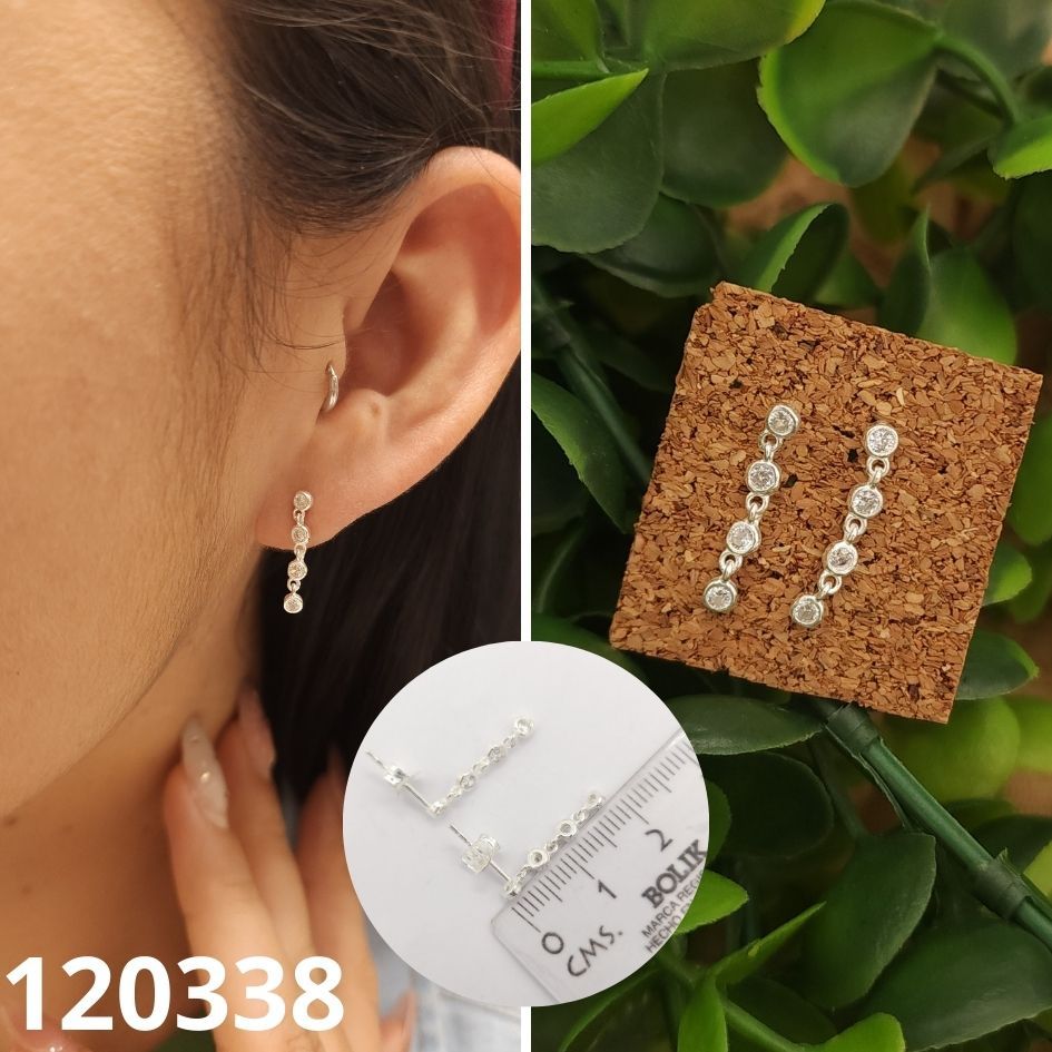 ARETES DE PLATA 925 PUNTOS DE LUZ